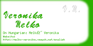 veronika melko business card